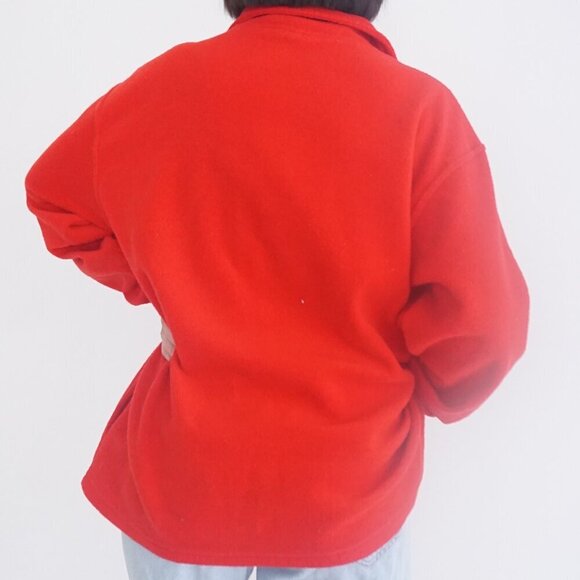 Vtg Down Under Red Embroidered Australia Koala Quarter Zip Fleece Sweater Xl - Picture 3 of 10